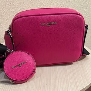 Karl Lagerfeld NWT Fuchsia Pink Crossbody Bag